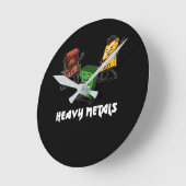 科学化学重金属おたくギーク ラウンド壁時計 (傾斜)