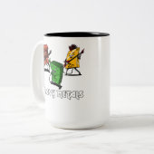 科学化学重金属のおたくのギーク ツートーンマグカップ (正面左)