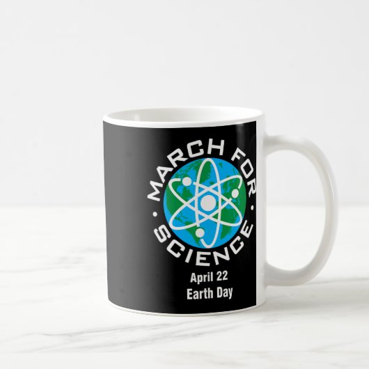 科学地球の日の行進 コーヒーマグカップ (右)
