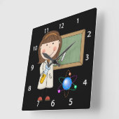 科学壁時計 スクエア壁時計 (傾斜)