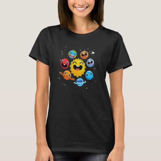科学天文学宇宙天文学かわいい計画 Tシャツ (正面)
