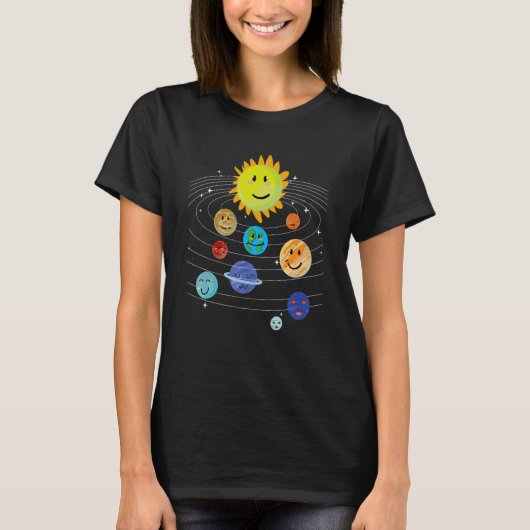 科学天文学宇宙科学者可愛い飛行機 Tシャツ (正面)