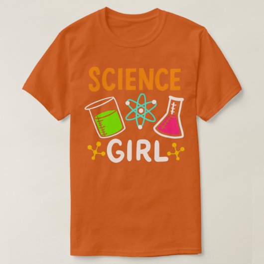 科学女子フューチャーケミストズ生物学者先生Stu Tシャツ (デザイン正面)