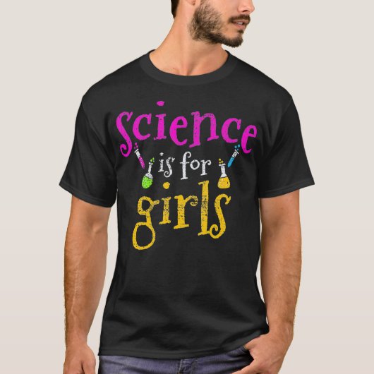 科学女物理学化学者先生ヴィンテージ Tシャツ (正面)