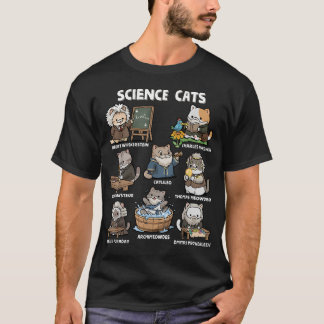 科学好きな猫好きのための面白い科学者パロディ Tシャツ