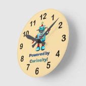 科学子供へ – ロボット ラウンド壁時計 (傾斜)