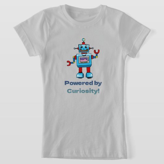 科学子供へ – ロボット Tシャツ (レイダウン)