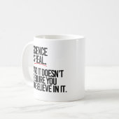 科学実在は要らない信じ コーヒーマグカップ (正面左)