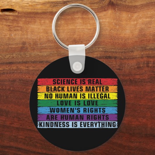 科学実在は黒人問題 キーホルダー (正面)