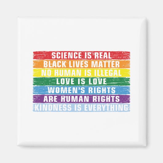 科学実在は黒人問題 マグネット (正面)