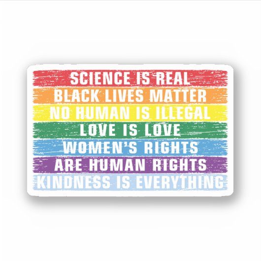 科学実在は- Black Lives Matter シール (正面)