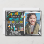 科学実験の誕生日パーティー招待状 招待状 (正面)