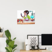 科学実験をする少年 ポスター (ホームオフィス)