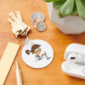 科学実験を行う キーホルダー