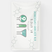 科学実験グリーンボーイ誕生日歓迎 横断幕 (縦)