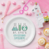 科学実験グリーンボーイ誕生日 ペーパープレート (パーティー)