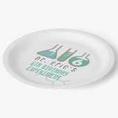 科学実験グリーンボーイ誕生日 ペーパープレート (アングル)