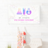 科学実験ネオンピンクガール誕生日歓迎 横断幕 (インサイチュ)