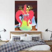 科学実験フラスクモンスター キャンバスプリント (インサイチュ (寝室))