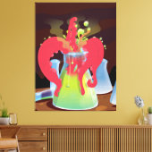 科学実験フラスクモンスター キャンバスプリント (インサイチュ (リビング))