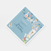 科学実験室と実験の誕生日パーティー スタンダードランチョンナプキン (角)