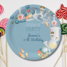 科学実験室と実験の誕生日パーティー