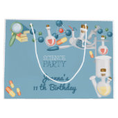 科学実験室と実験の誕生日パーティー ラージペーパーバッグ (裏面)