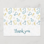 科学実験室の感謝メッセージ ポストカード (正面)