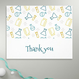 科学実験室フラスコ試験管ありがとう チラシ