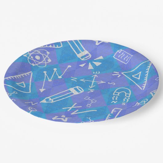 科学実験室科学者化学者誕生日 ペーパープレート (アングル)