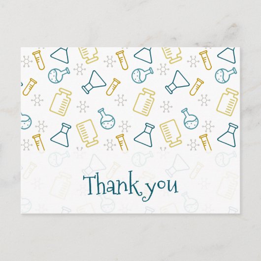 科学実験装置ありがとう ポストカード (正面)