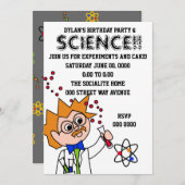科学実験 招待状 (正面/裏面)