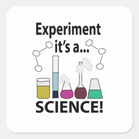 科学実験 It's a Science スクエアシール (正面)