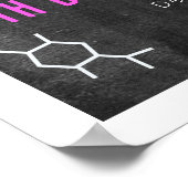 科学実験Chalkboard Pk誕生日歓迎 ポスター (角)