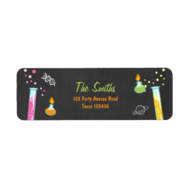 科学差出人住所ラベル実験室パーティー ラベル