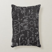 科学式:Chalkboard計算Patte アクセントクッション (正面(垂直))