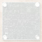 科学式：Chalkboard計算Patte ガラスコースター (裏面)