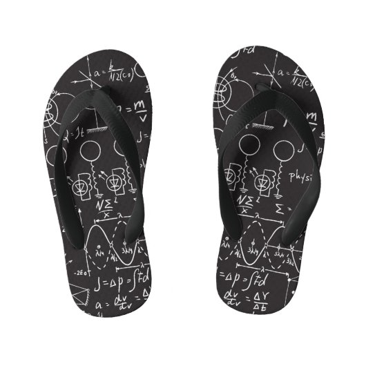 科学式:Chalkboard計算Patte キッズビーチサンダル (フットベッド)