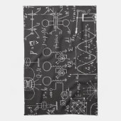 科学式：Chalkboard計算Patte キッチンタオル (縦)