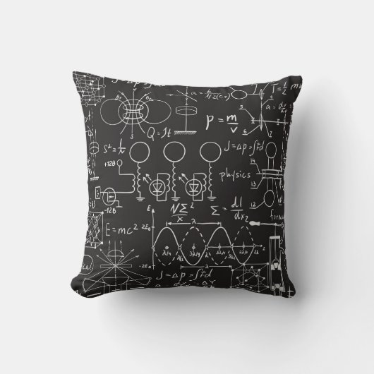 科学式:Chalkboard計算Patte クッション (正面)