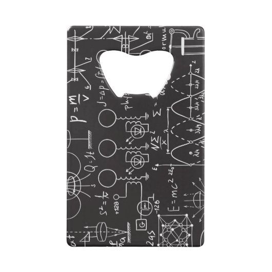 科学式:Chalkboard計算Patte クレジットカード栓抜き (正面)