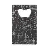 科学式:Chalkboard計算Patte クレジットカード栓抜き (裏面)