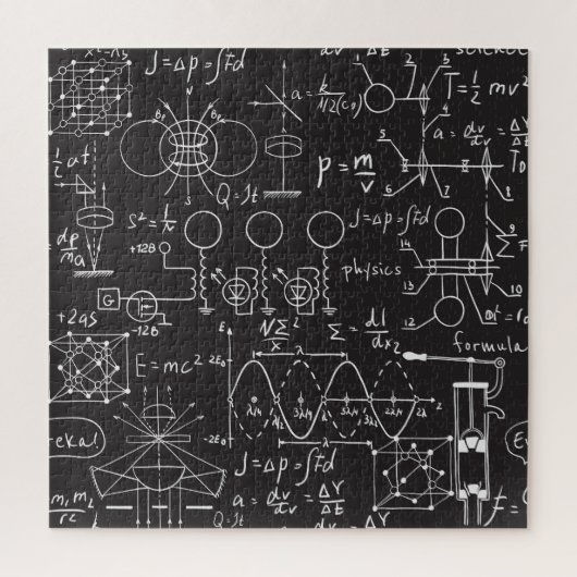 科学式:Chalkboard計算Patte ジグソーパズル (縦)