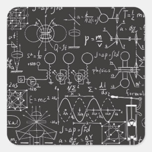科学式：Chalkboard計算Patte スクエアシール