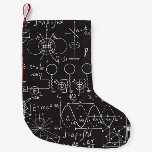 科学式:Chalkboard計算Patte スモールクリスマスストッキング