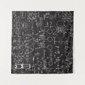 科学式:Chalkboard計算Patte タペストリー (正面(横))