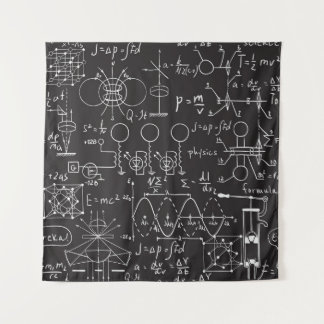 科学式:Chalkboard計算Patte タペストリー