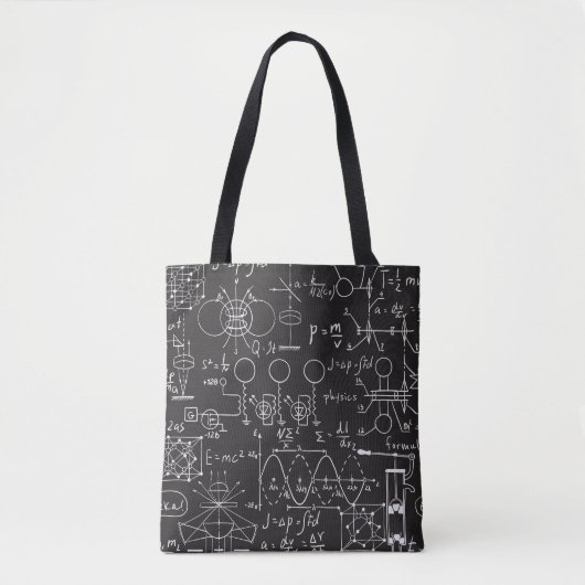 科学式：Chalkboard計算Patte トートバッグ (正面)