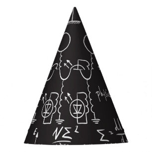 科学式:Chalkboard計算Patte パーティーハット