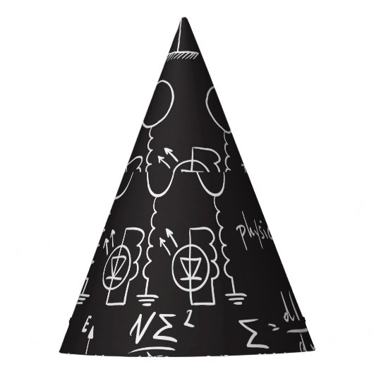 科学式:Chalkboard計算Patte パーティーハット (正面)